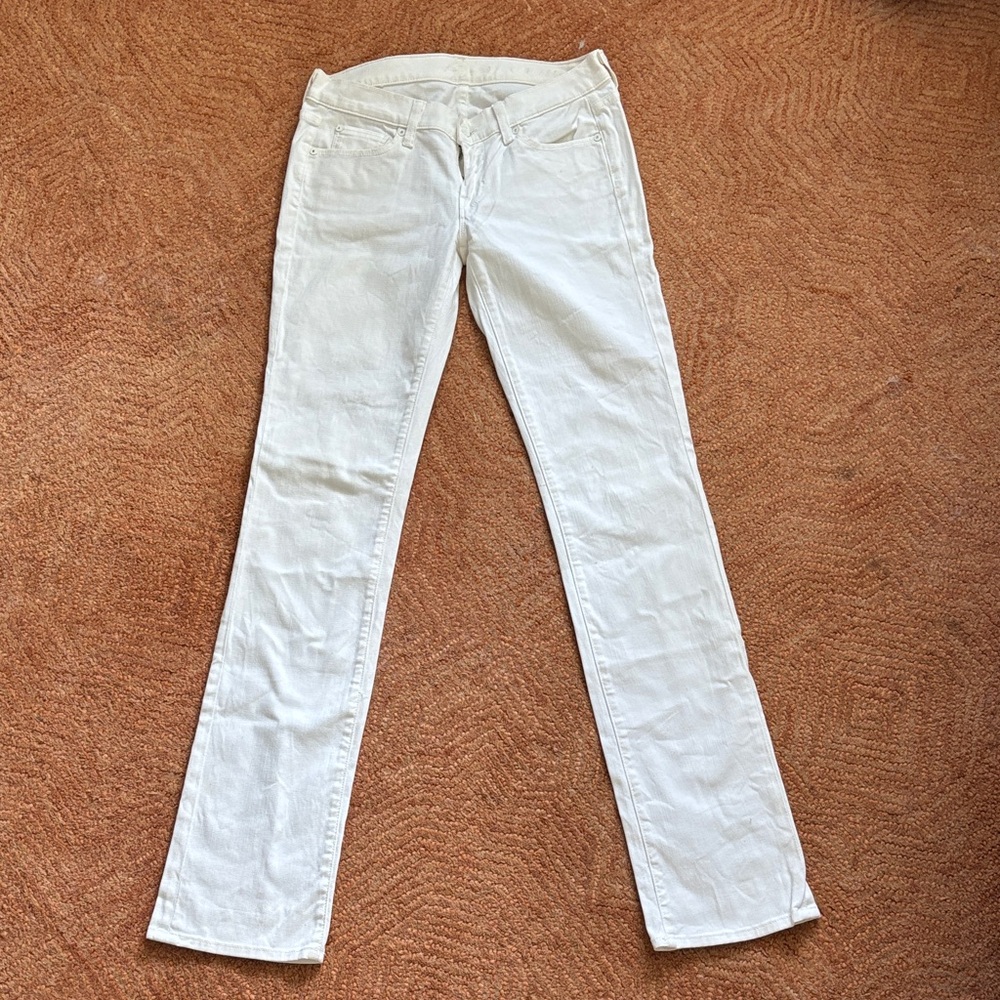 7 For All Mankind White Denim Jeans